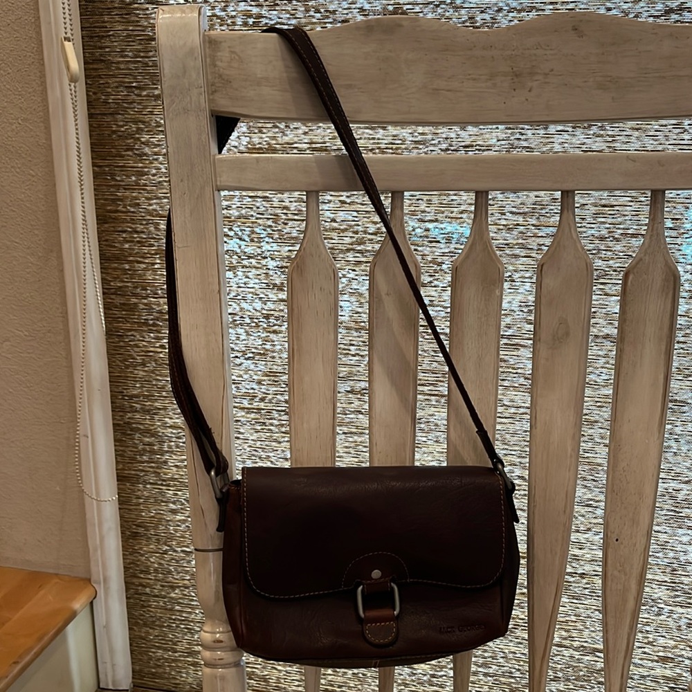 Jack Georges brown crossbody purse